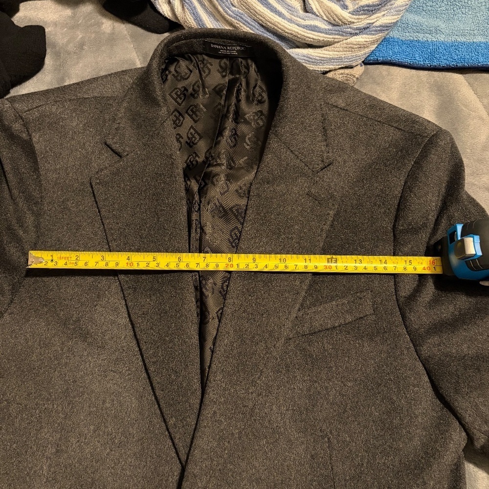 Banana Republic Men's 100% Cashmere Gray Sport Coat Blazer 44R New - Picture 7 of 7